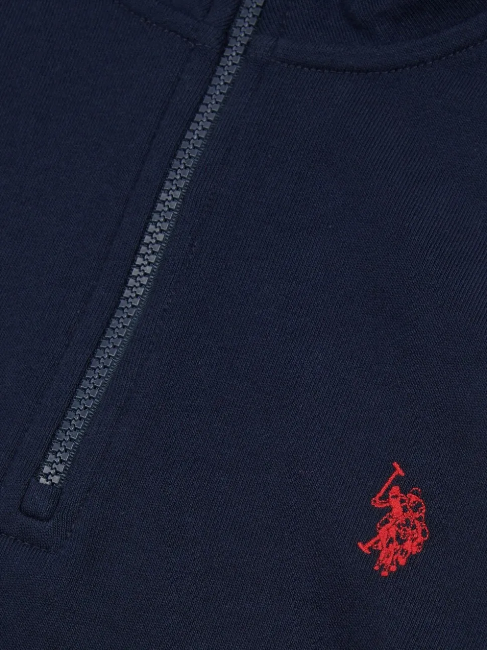 U.S. Polo Assn. Dark Blue Mens Classic Fit Quarter Zip Sweatshirt