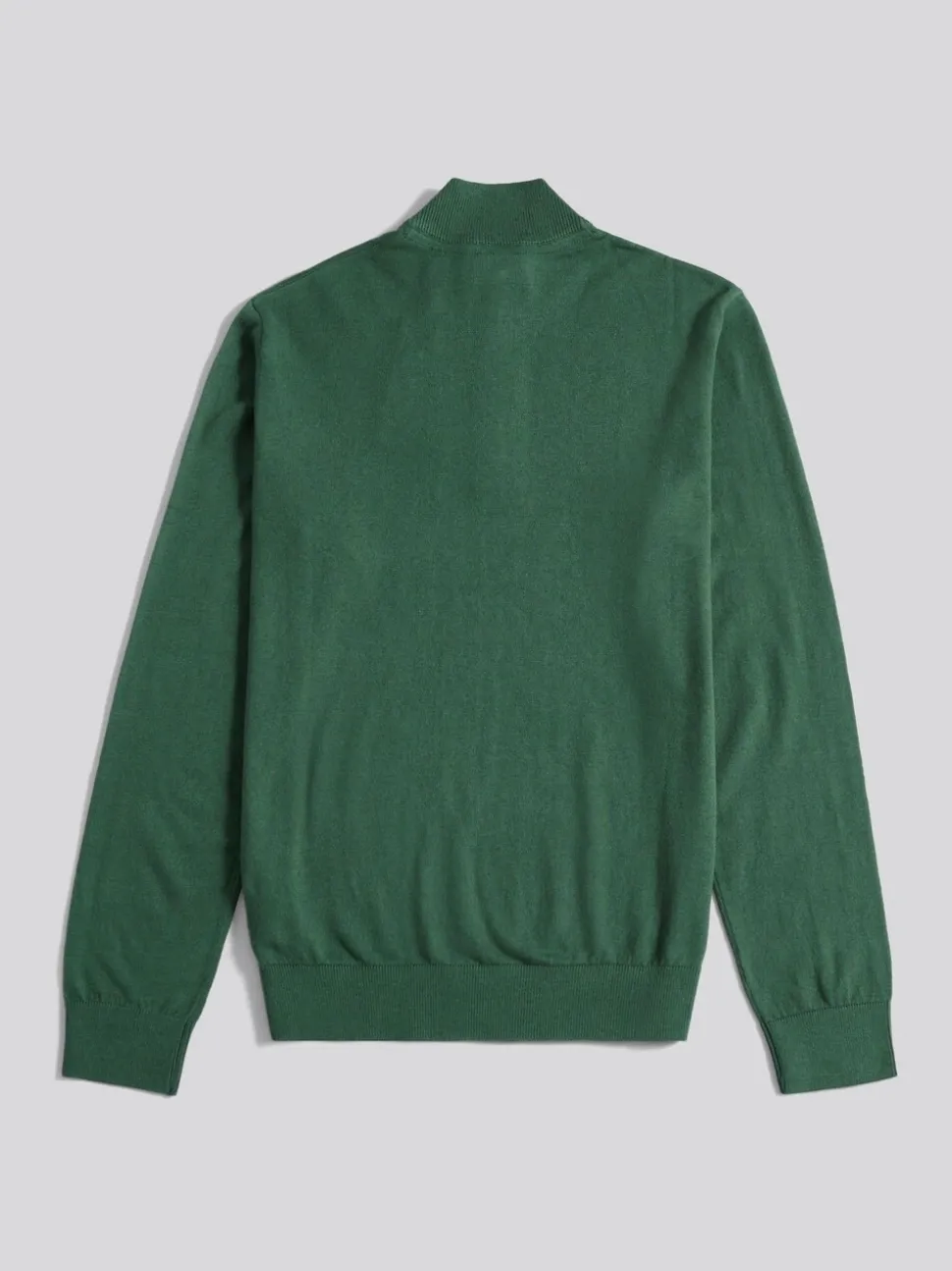 U.S. Polo Assn. Dark Green Cotton Funnel Neck Quarter Zip Knit
