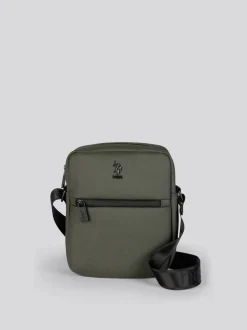 U.S. Polo Assn Green Mens Arrowhead Cross-Body Bag