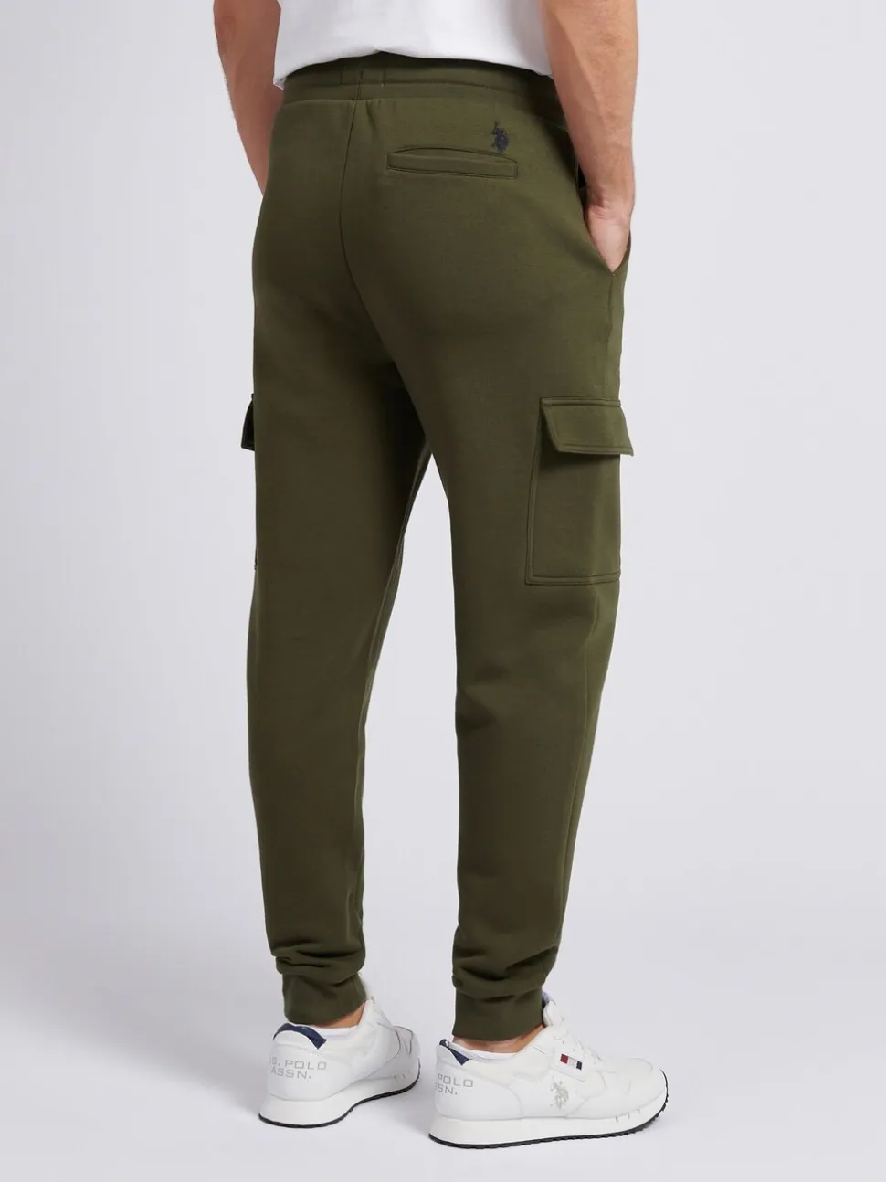 U.S. Polo Assn. Green Mens Double Horsemen Cargo Sweat Joggers