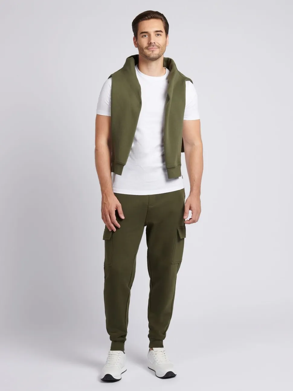 U.S. Polo Assn. Green Mens Double Horsemen Cargo Sweat Joggers