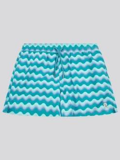U.S. Polo Assn. Green Mens Wave Swim Shorts