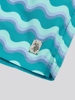 U.S. Polo Assn. Green Mens Wave Swim Shorts