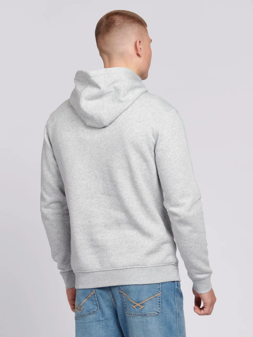 U.S. Polo Assn. Grey Mens Classic Fit 100% Cotton Double Horsemen Hoodie