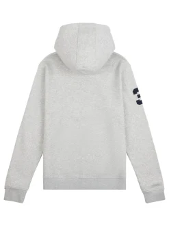 U.S. Polo Assn. Grey Mens Classic Fit 100% Cotton Player 3 Zip-Up Hoodie