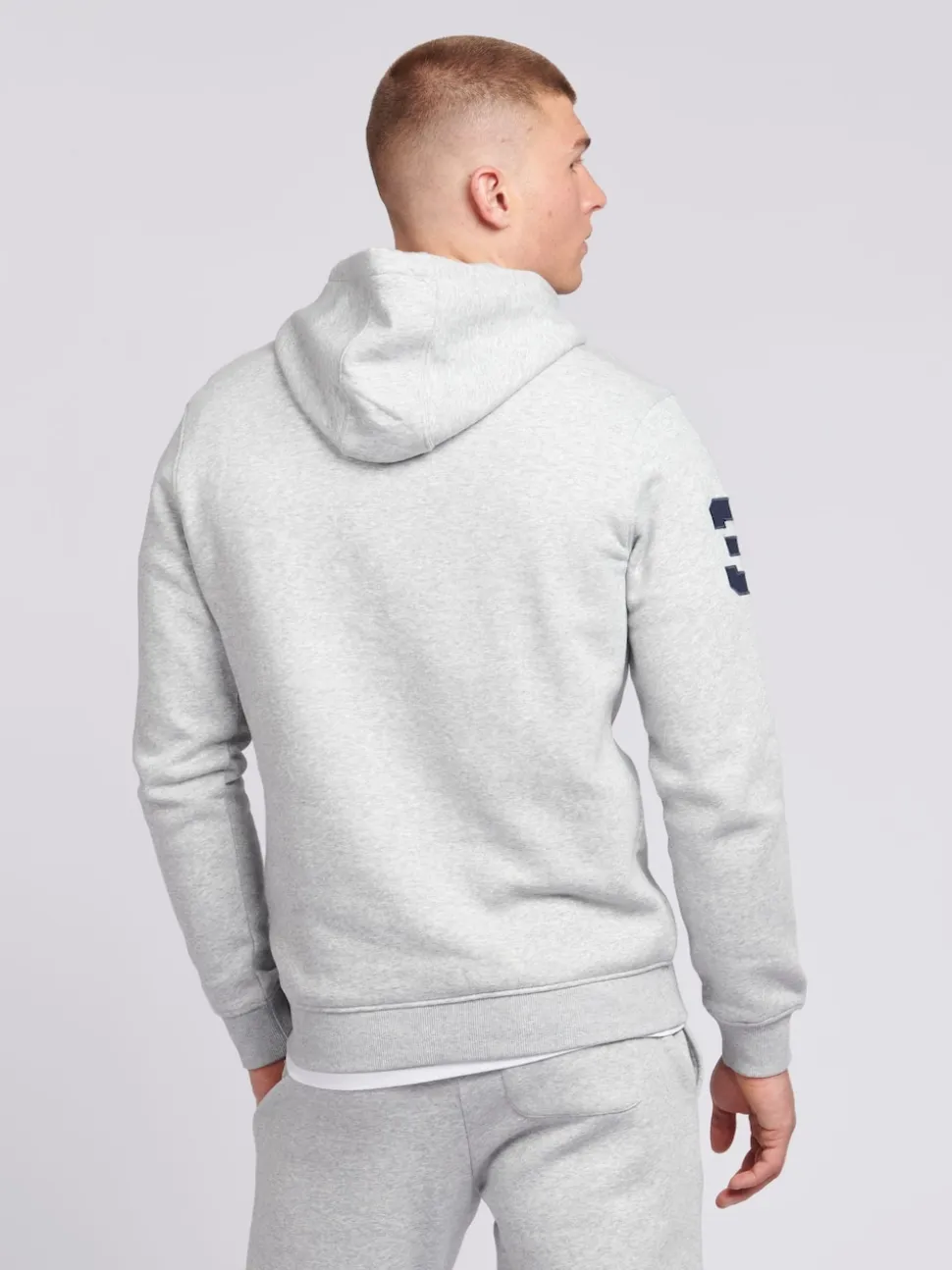 U.S. Polo Assn. Grey Mens Classic Fit Player 3 100% Cotton Hoodie