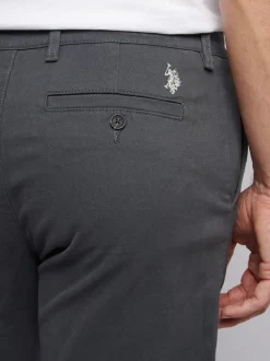 U.S. Polo Assn. Grey Mens Classic Chinos Shorts
