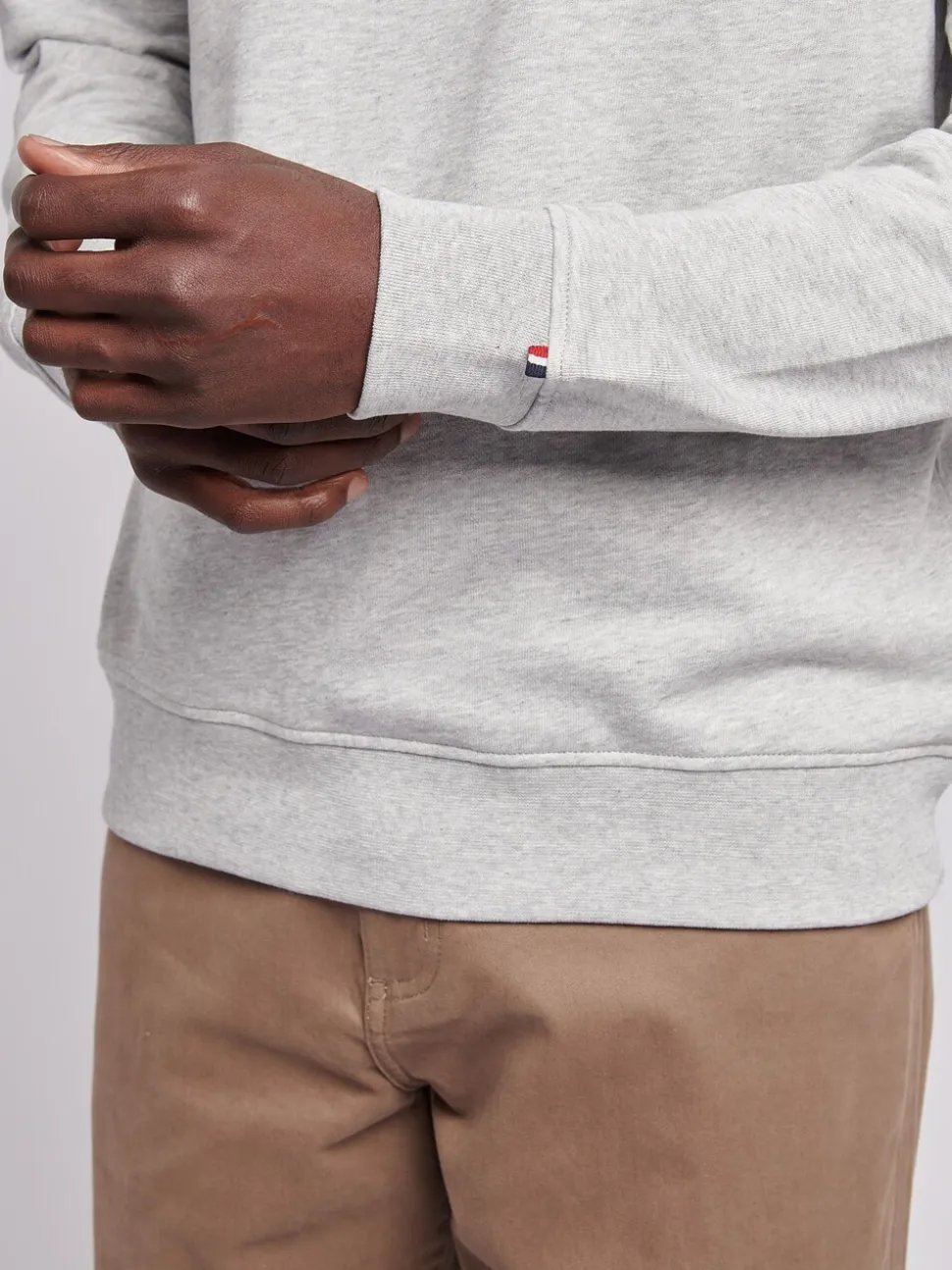 U.S. Polo Assn. Grey Mens Classic Fit Quarter Zip Sweatshirt