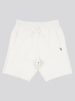 U.S. Polo Assn. Grey Mens Double Horsemen Herringbone Sweat Shorts