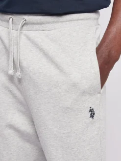 U.S. Polo Assn. Grey Mens Double Horsemen Loopback Joggers
