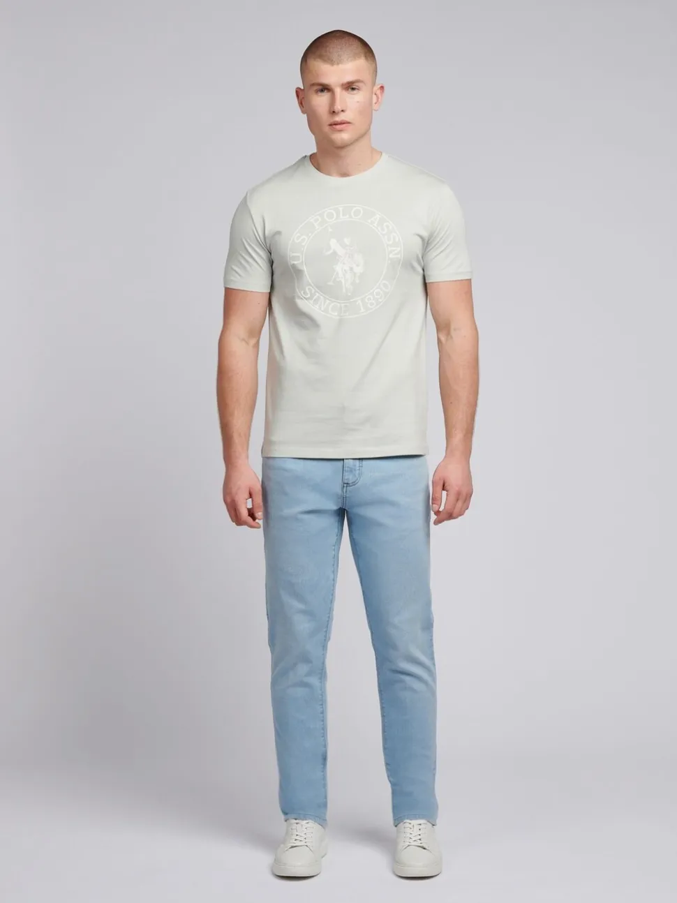 U.S. Polo Assn. Light Blue Mens Classic Fit Jeans