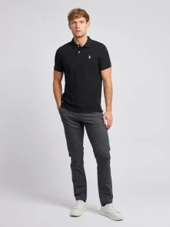 U.S. Polo Assn. Light Grey Mens Classic Chinos Trousers