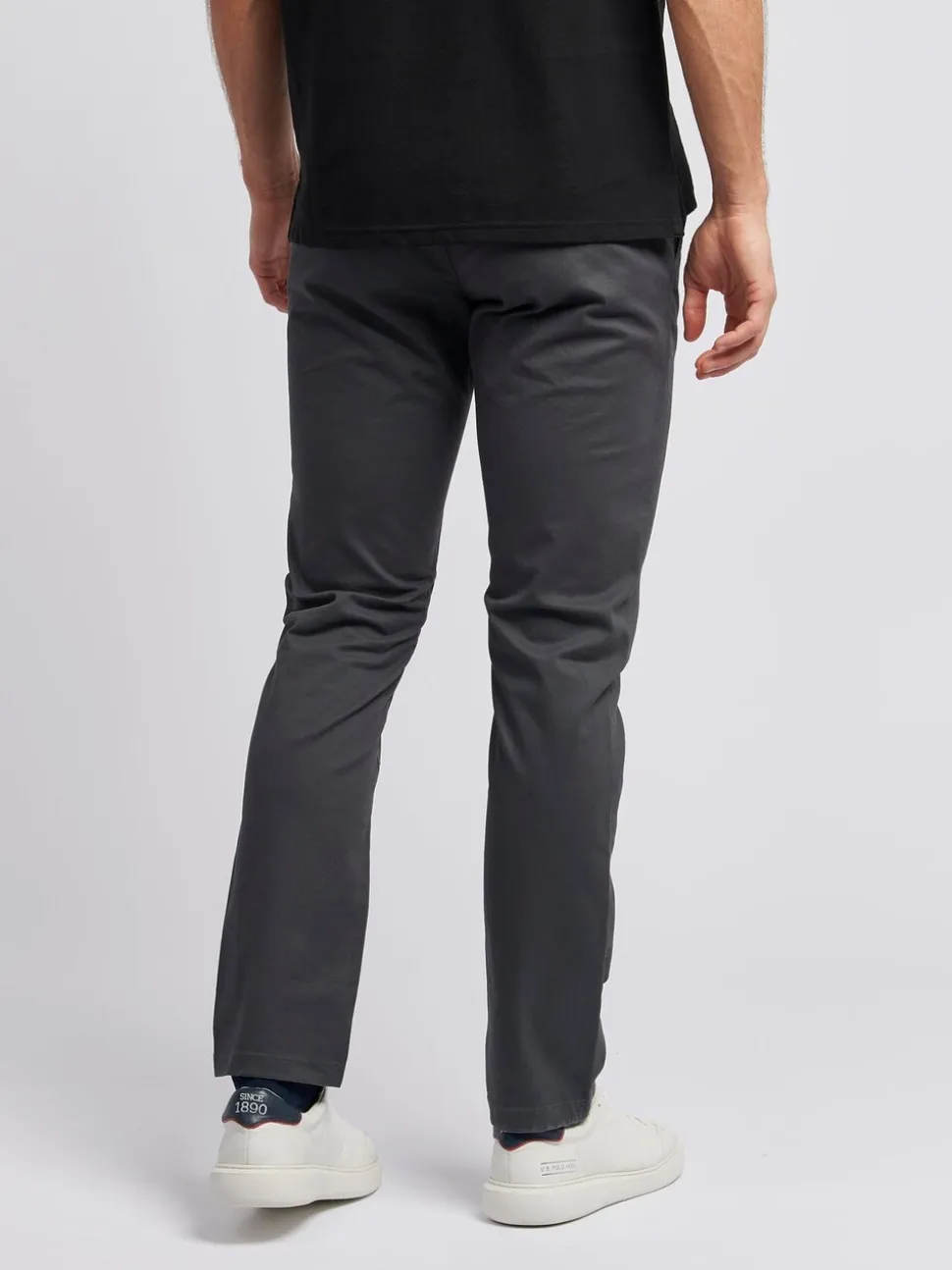 U.S. Polo Assn. Light Grey Mens Classic Chinos Trousers
