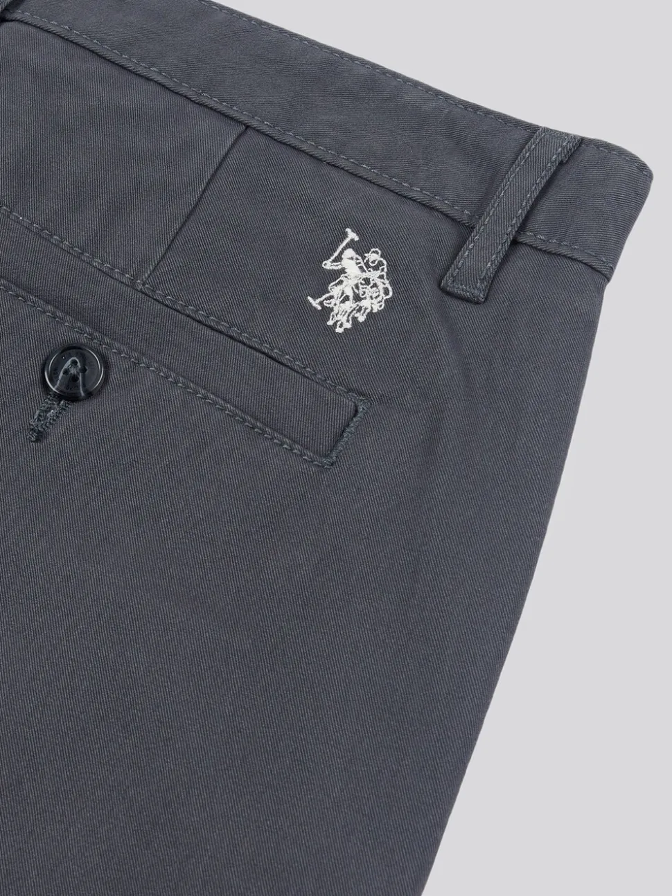 U.S. Polo Assn. Light Grey Mens Classic Chinos Trousers