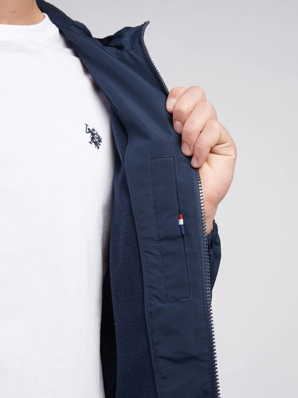U.S. Polo Assn. Mens Fleece Lined Windbreaker