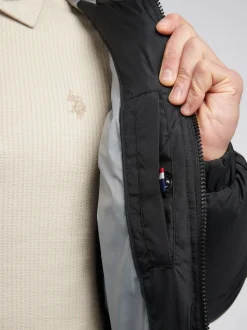U.S. Polo Assn. Mens Ripstop Hooded Puffer Jacket