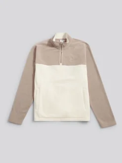 U.S. Polo Assn Natural Colour Block Micro Funnel Fleece