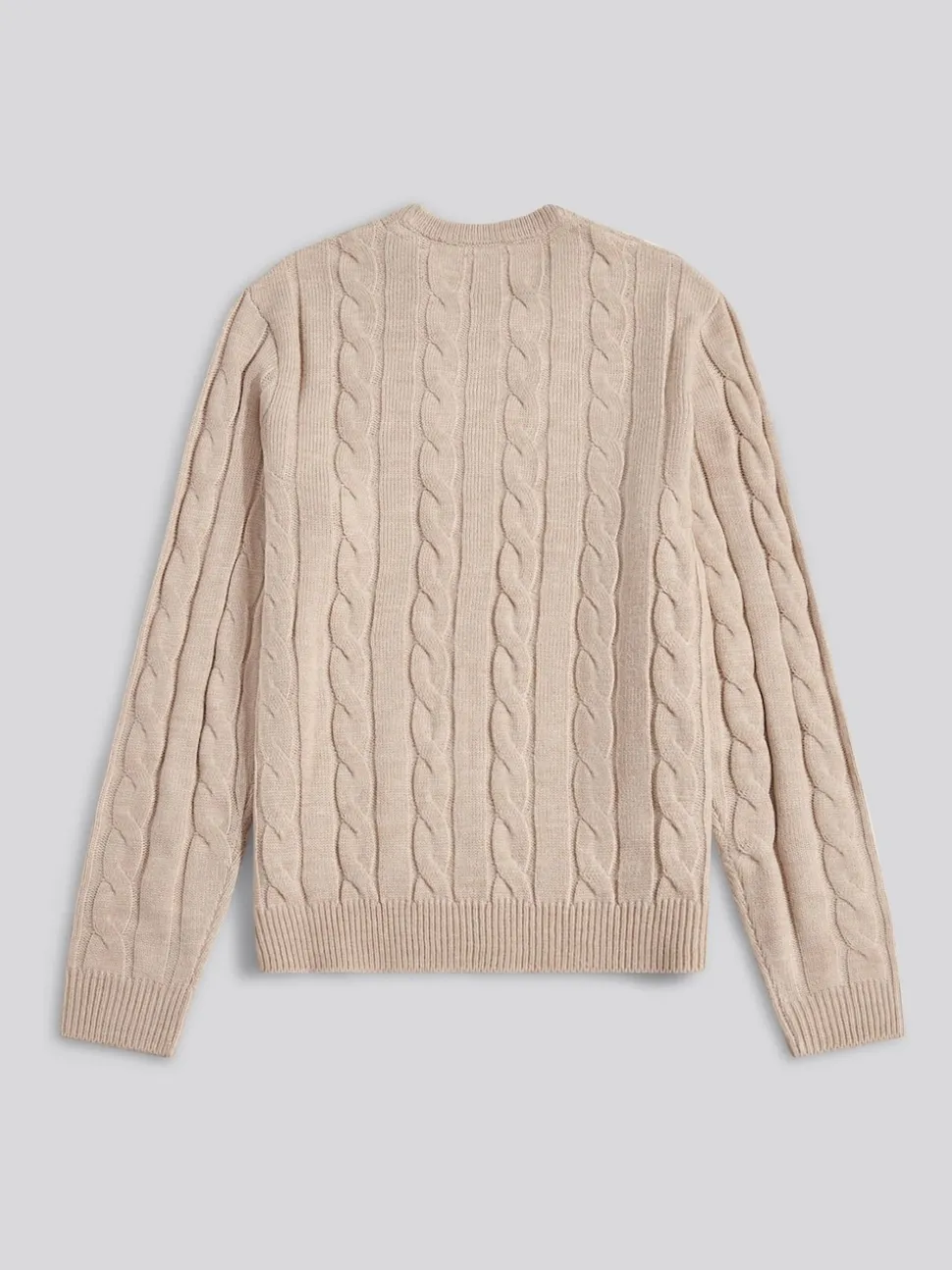 U.S. Polo Assn. Nude Mens Cable Knit Crew Jumper