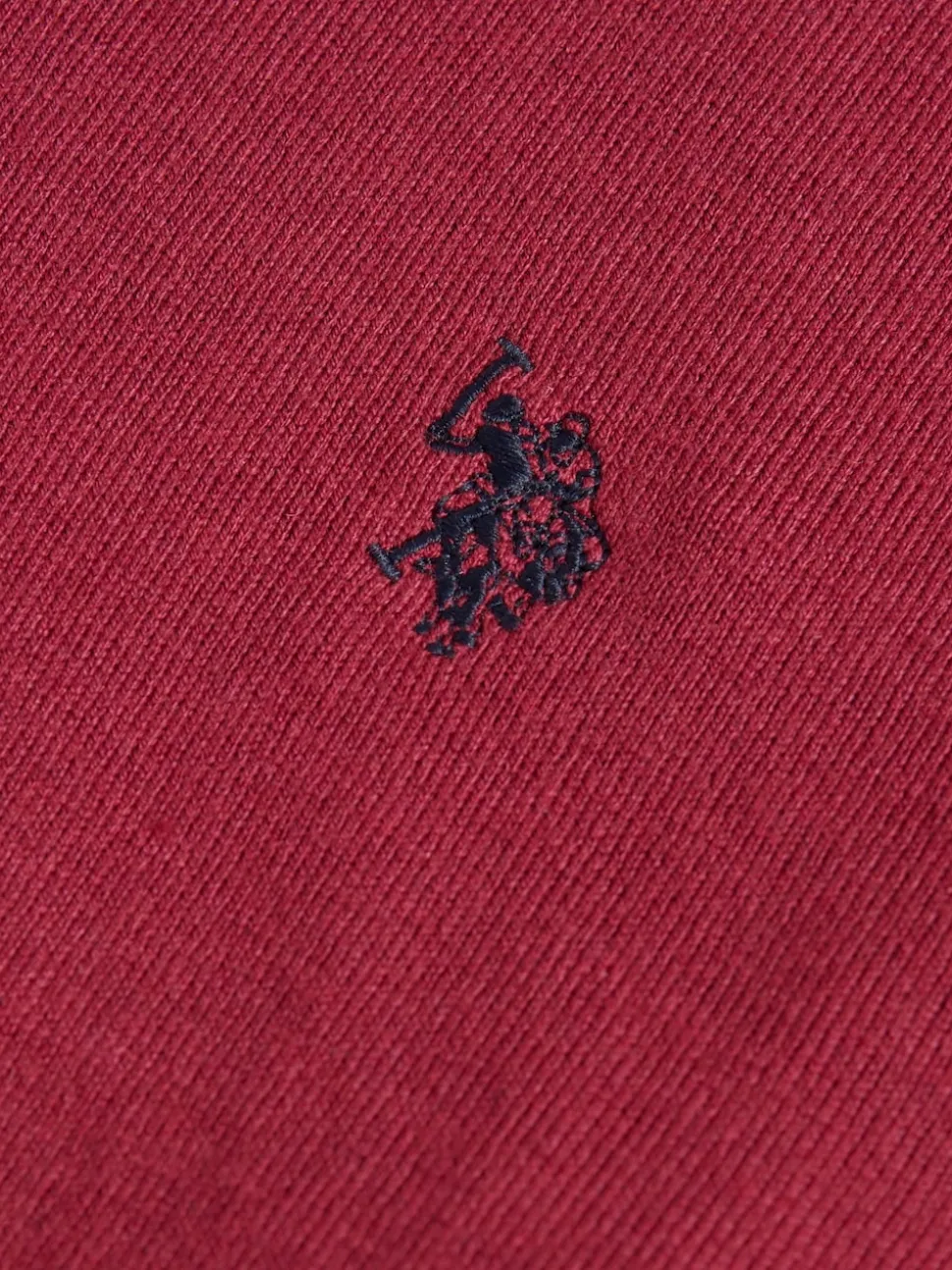 U.S. Polo Assn. Red Mens Cotton Crew Neck Jumper