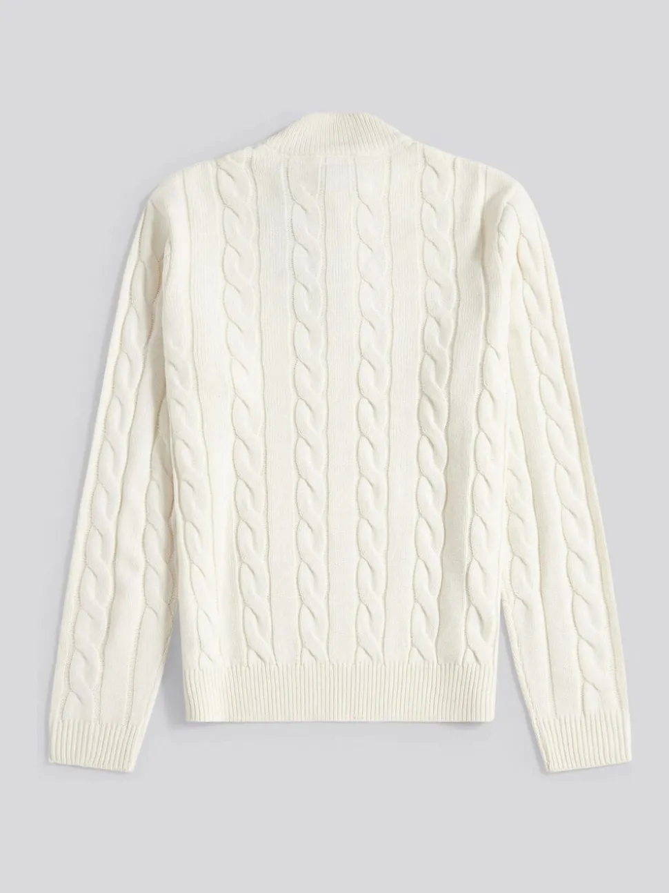 U.S. Polo Assn. White Cable Knit Funnel