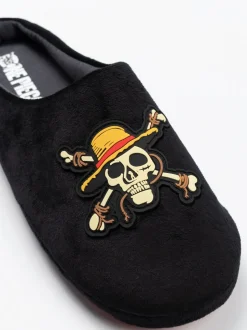 Vanilla Underground Black One Piece Mule Slippers