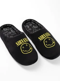 Vanilla Underground Black Nirvana Mule Slippers