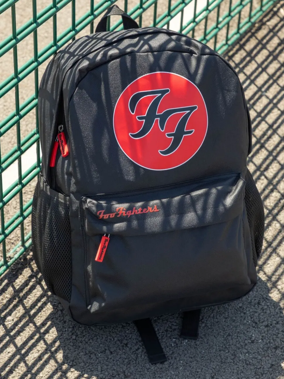 Vanilla Underground Black Foo Fighters Unisex Black Backpack