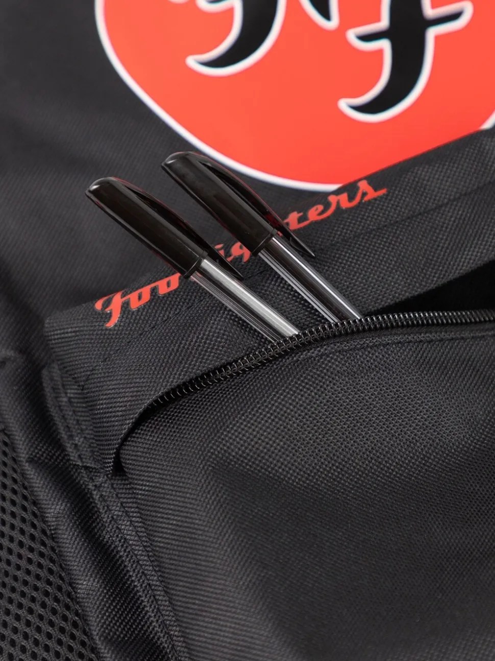 Vanilla Underground Black Foo Fighters Unisex Black Backpack