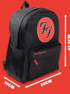 Vanilla Underground Black Foo Fighters Unisex Black Backpack