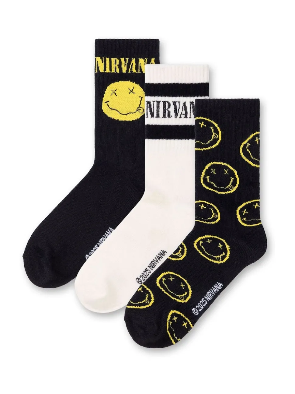 Vanilla Underground Black Mens Nirvana Multicoloured Calf Socks Set of 3