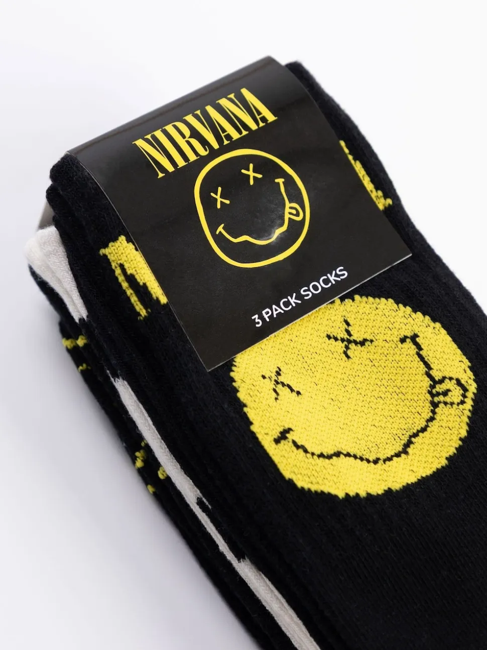 Vanilla Underground Black Mens Nirvana Multicoloured Calf Socks Set of 3
