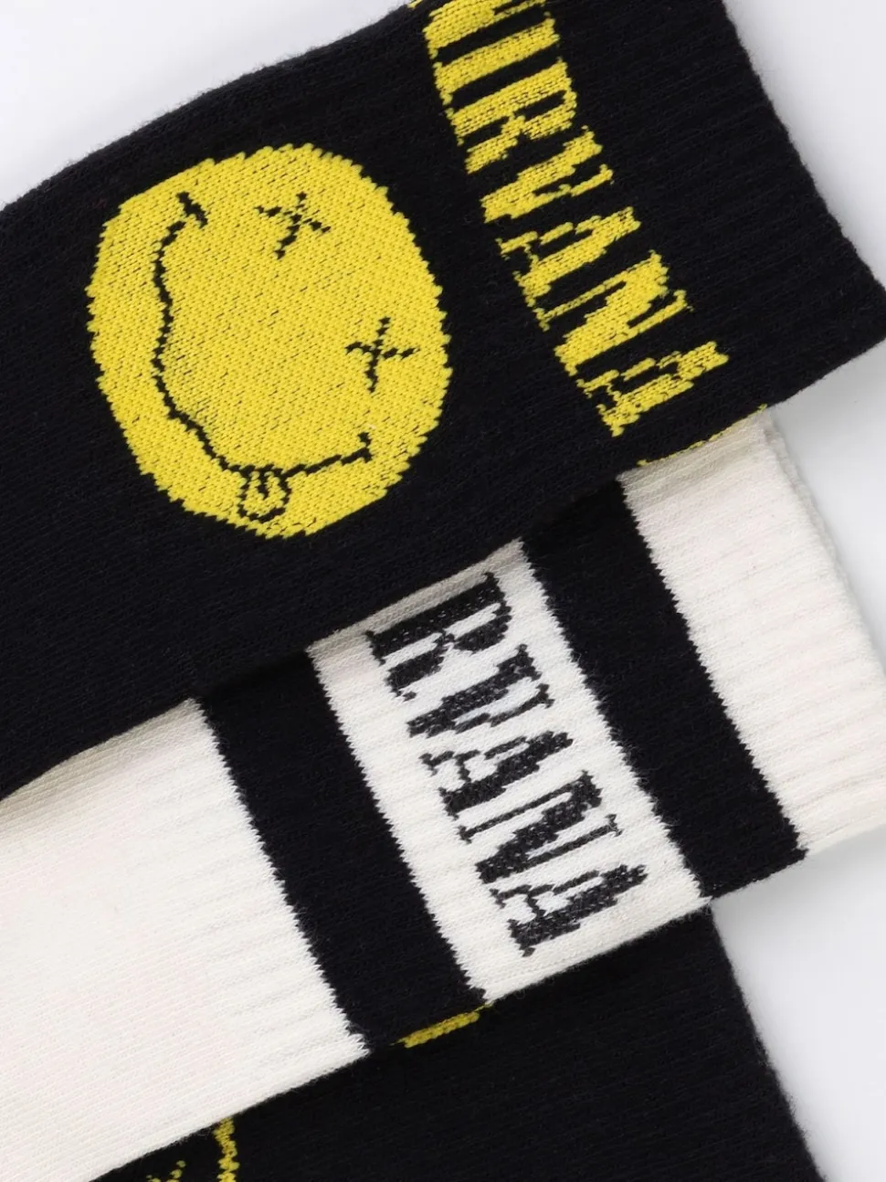 Vanilla Underground Black Mens Nirvana Multicoloured Calf Socks Set of 3