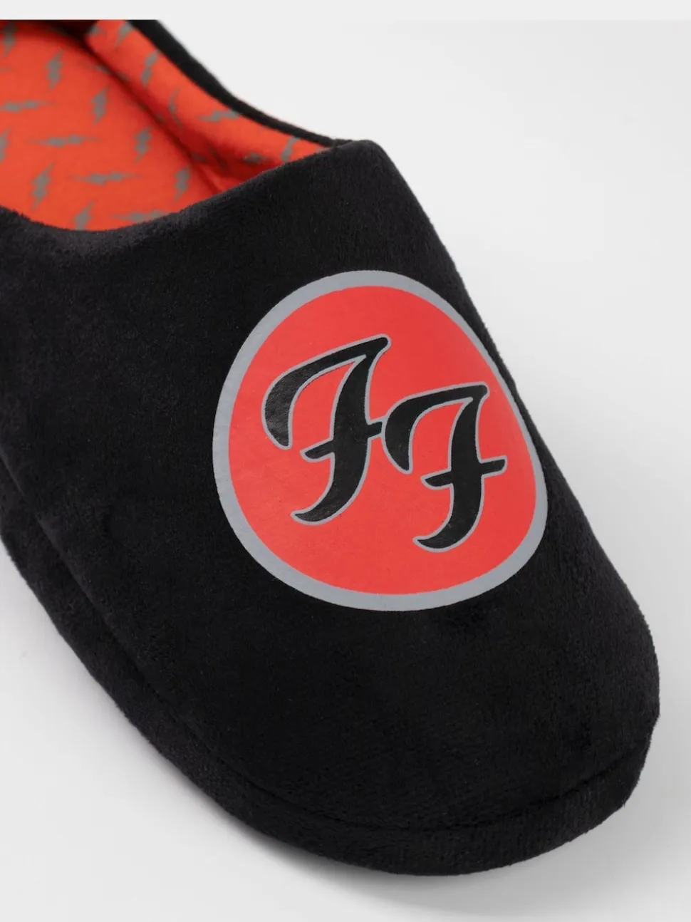 Vanilla Underground Black Foo Fighters Logo Slippers