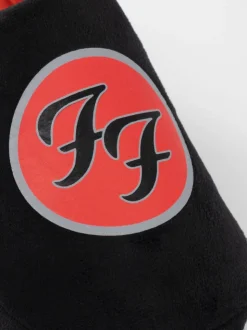 Vanilla Underground Black Foo Fighters Logo Slippers