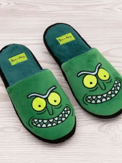 Vanilla Underground Green Mens Rick And Morty Mule Slippers
