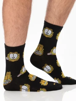 Vanilla Underground Orange Mens Garfield Socks 3 Pack