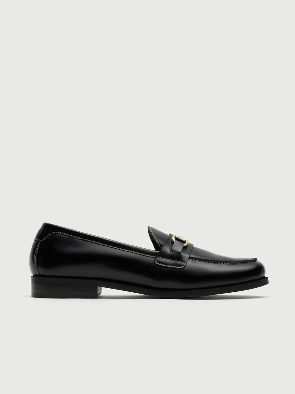 Walk London Black Leather Torbole Trim Loafers
