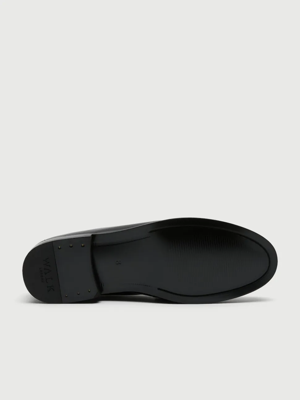 Walk London Black Leather Torbole Trim Loafers