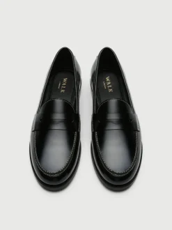 Walk London Black Torbole Saddle Loafers