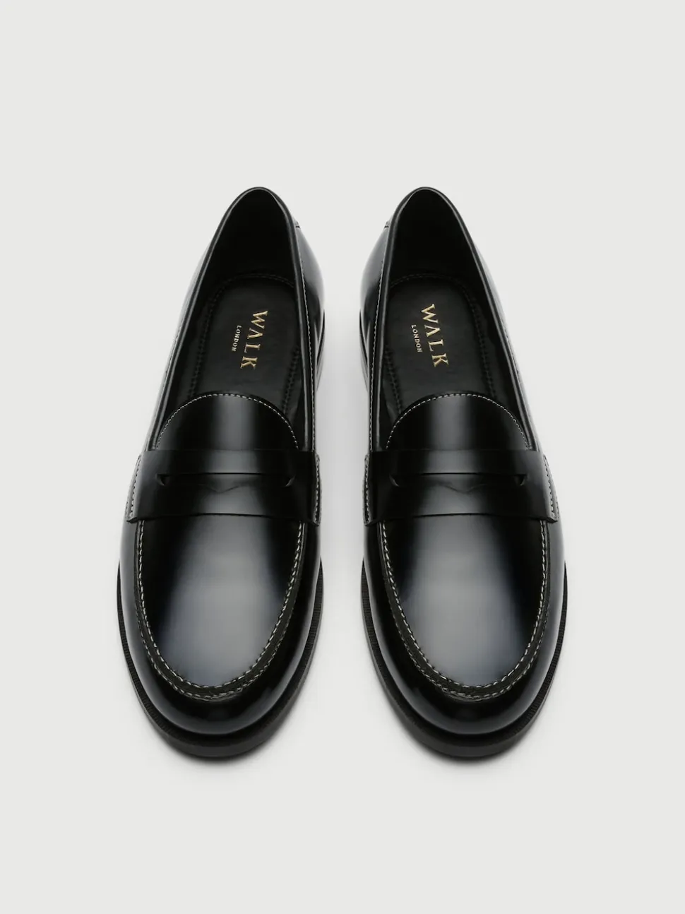 Walk London Black Torbole Saddle Loafers