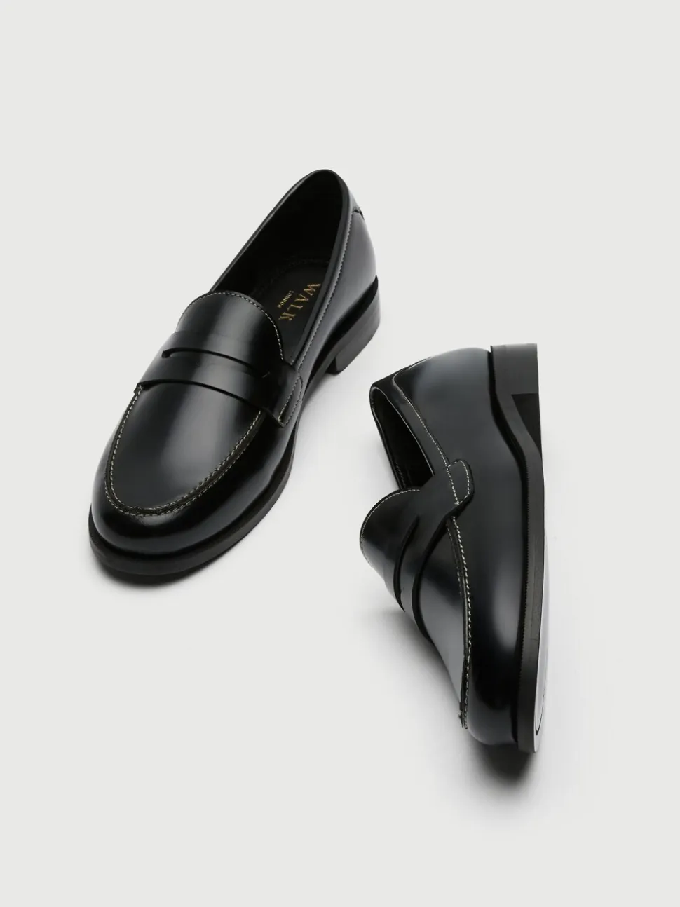 Walk London Black Torbole Saddle Loafers