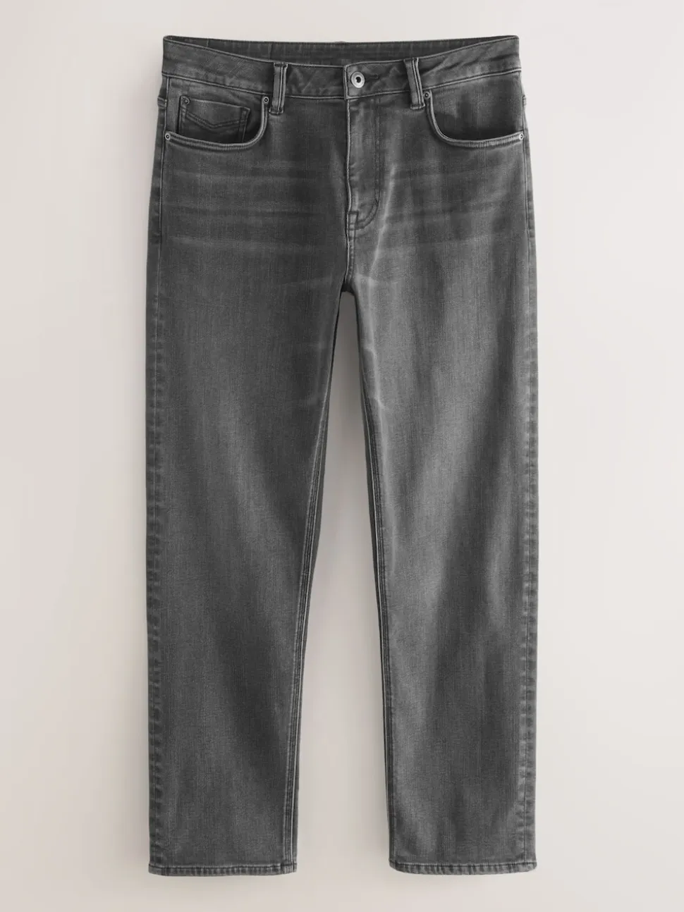 Washed Black Baggy Fit Classic Stretch Jeans