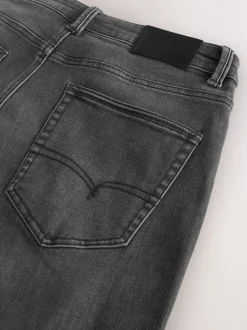 Washed Black Baggy Fit Classic Stretch Jeans