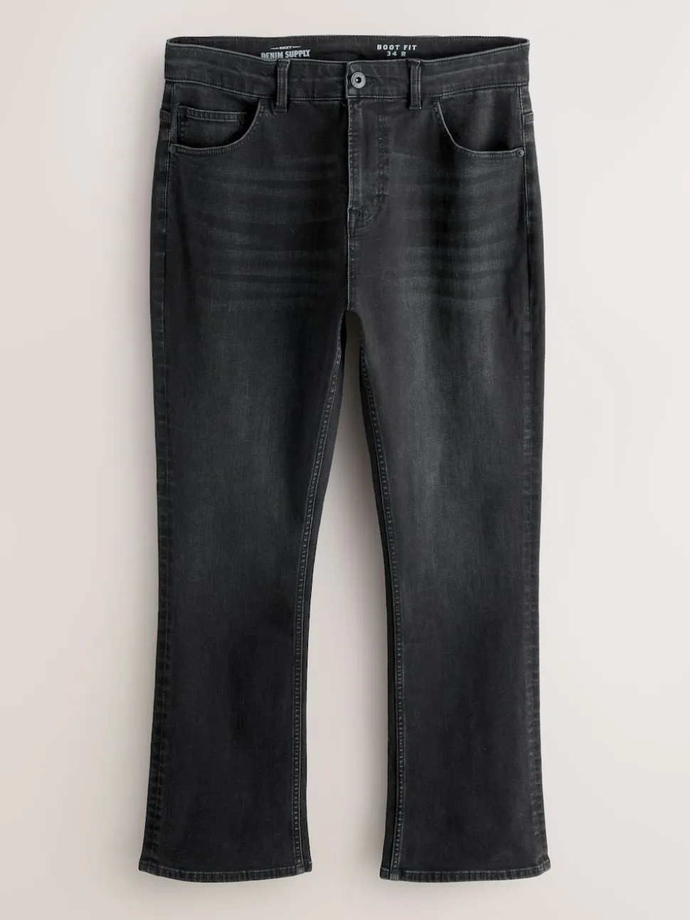 Washed Black Bootcut Classic Stretch Jeans