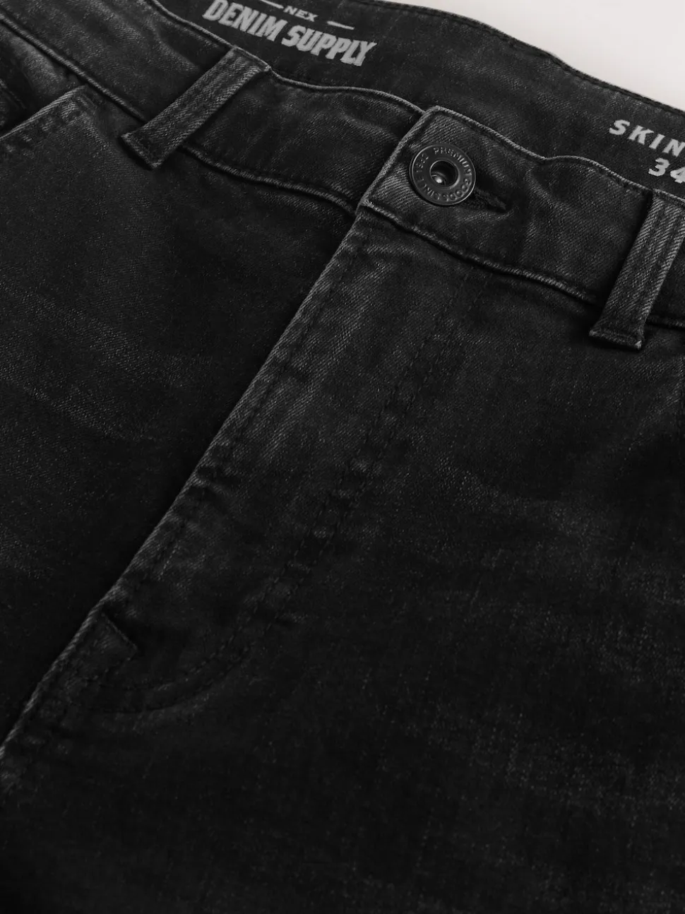 Washed Black Single Skinny Fit Classic Stretch Jeans