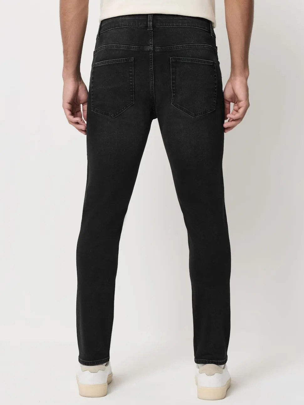 Washed Black Single Skinny Fit Classic Stretch Jeans