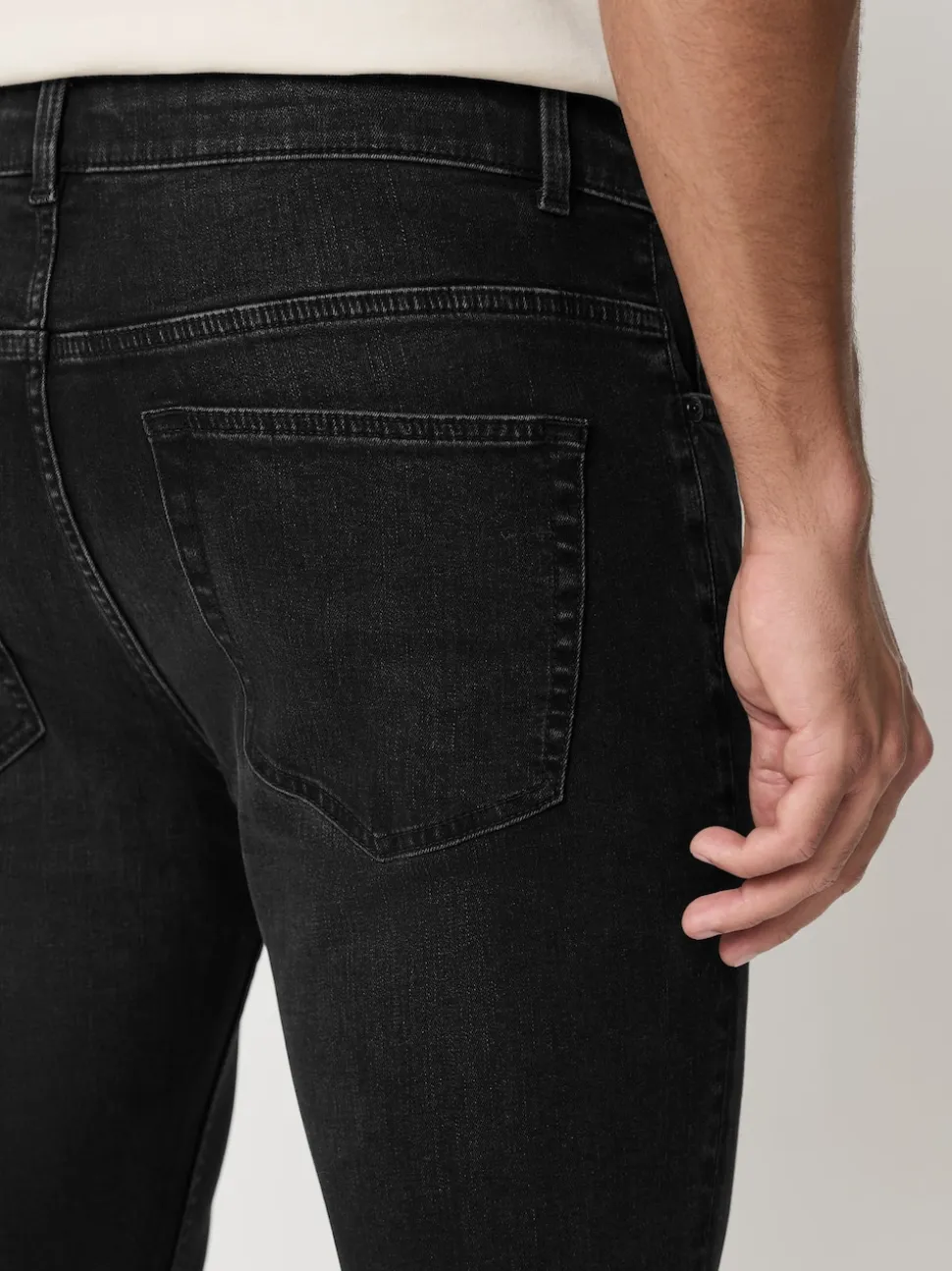 Washed Black Single Skinny Fit Classic Stretch Jeans