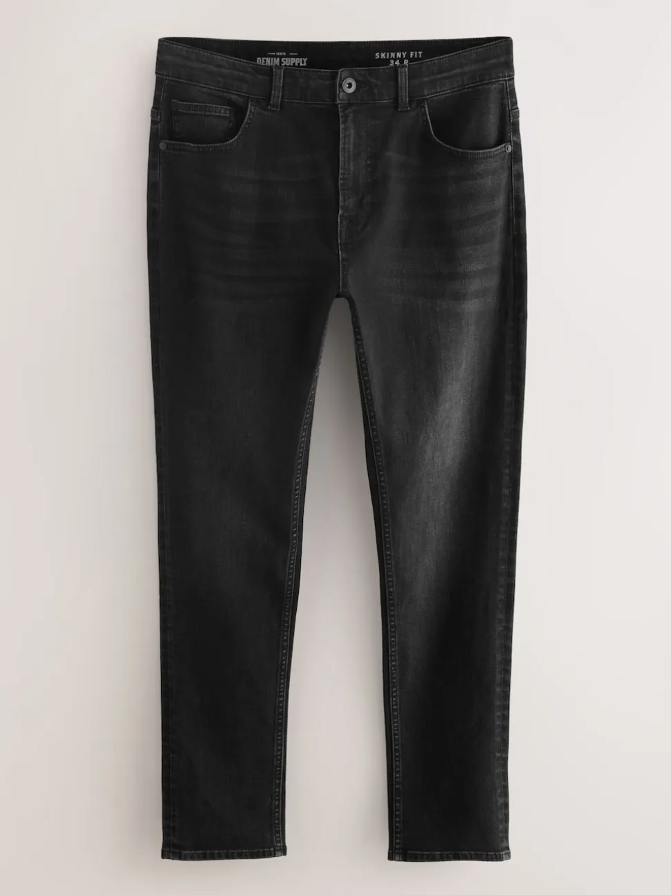 Washed Black Single Skinny Fit Classic Stretch Jeans
