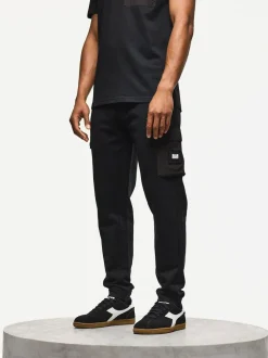 Weekend Offender Lippi Black Joggers With Parachute Pockets