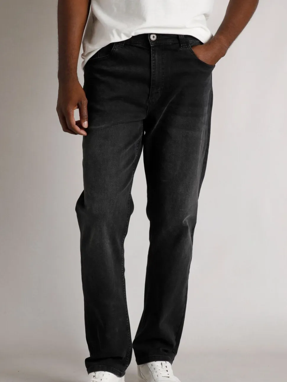 Weird Fish Black Edward Straight Comfort Stretch Denim Jeans